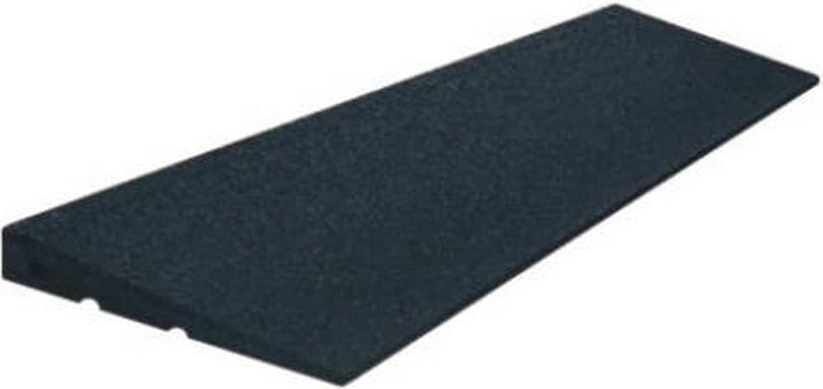 Schuin aflopende rand rubber - 75x25 cm - 45 mm dik - Zwart
