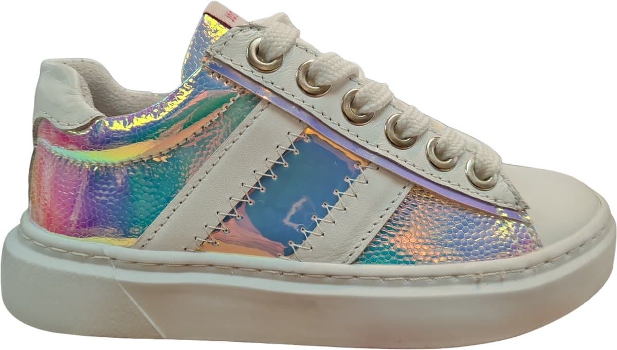 Jochie & Freaks Carlijn Lage sneakers - Leren Sneaker - Meisjes - Multi - Maat 31