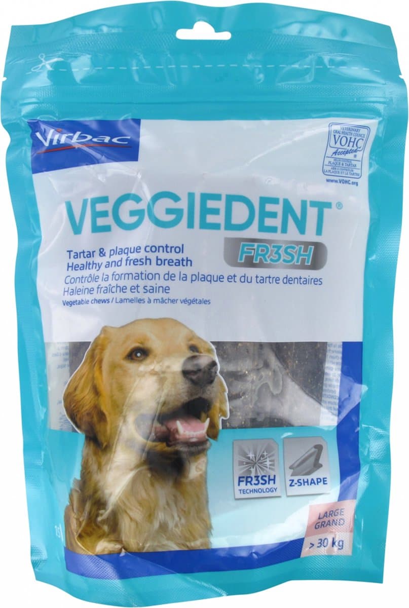 Virbac Veggiedent Kauwstrips L >30 kg 15 stuks