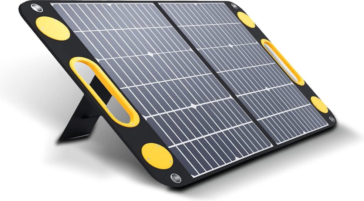 Heko Solar® Unfold 60 - Draagbaar Zonnepaneel - 60W - Opvouwbaar - IP65 - Werkt met Powerbank en Powerstation - USB-A en USB-C - Voor Camper - Noodpakket, Kamperen en Outdoor