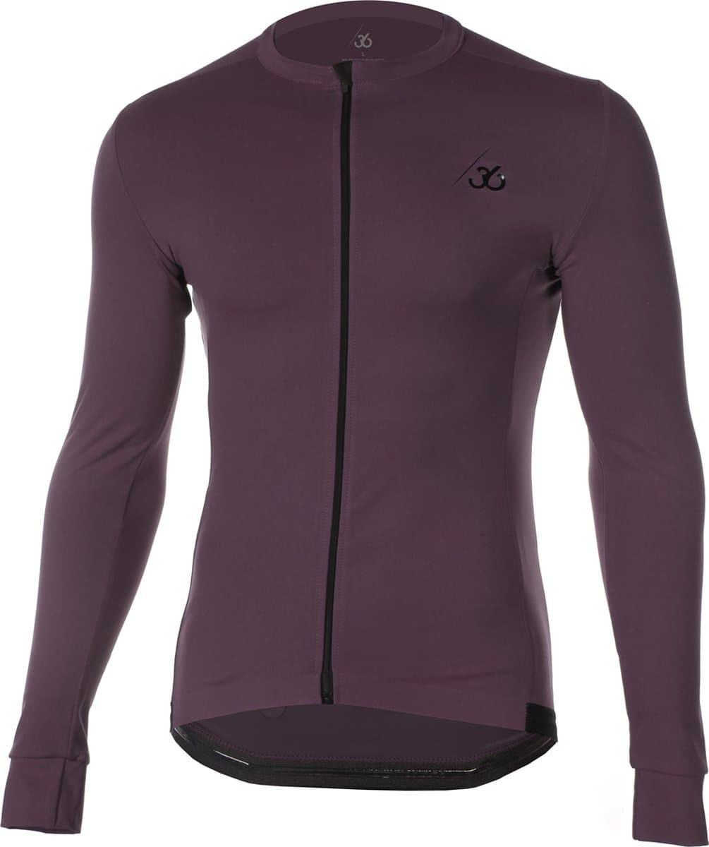 Chroma Wielershirt Lange Mouwen - Aubergine - Unisex