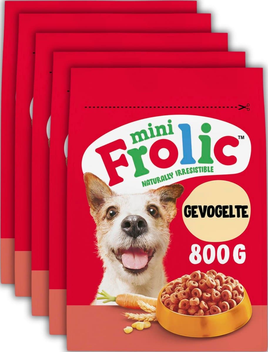 Frolic Hondenbrokken Mini - Compleet Droogvoer - Gevogelte - 5x800g