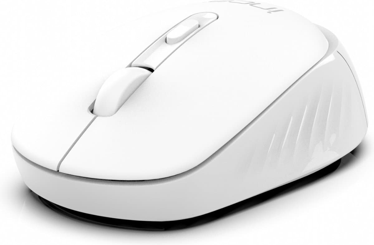 BasicTeQ: INCA IWM-243RB Candy Design Wireless Mouse, 2.4GHz Wireless, Auto Sleep Mode, 800-1600 DPI (Wit) - BasicTeQ