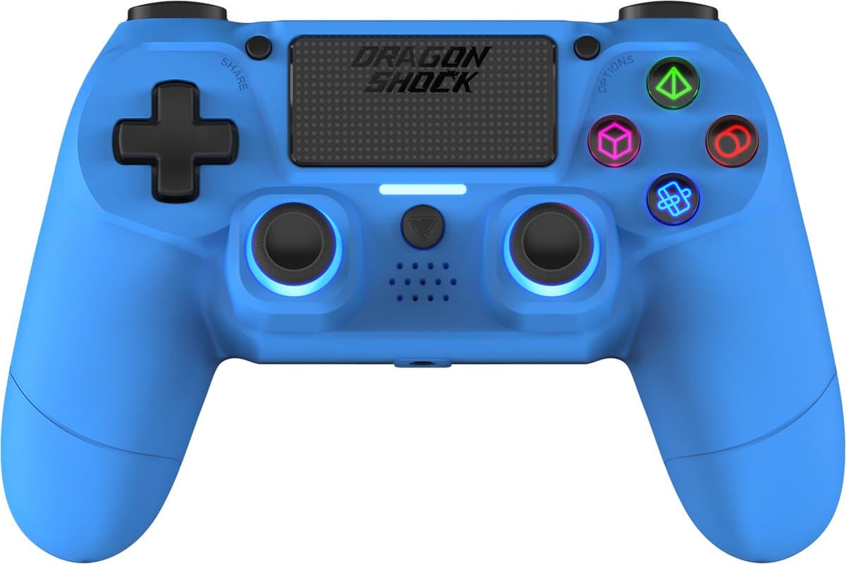 DragonShock - MIZAR BT - Draadloze Controller Blauw - Geschikt voor PS4, PC en Mobile
