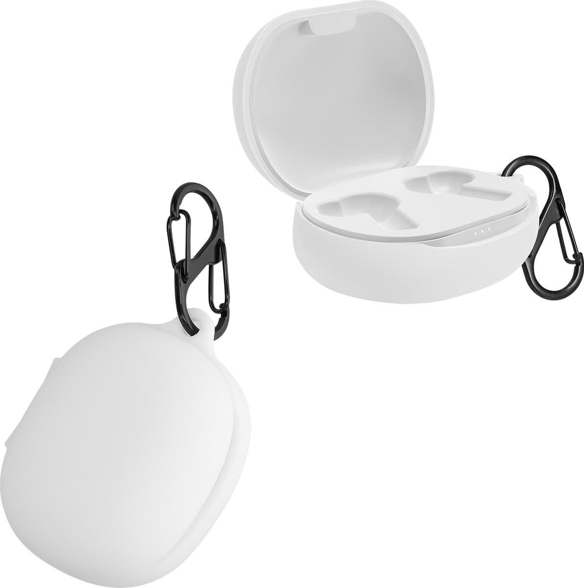 kwmobile Hoes geschikt voor Anker Soundcore Life P3 - Siliconen cover voor oordopjes in wit