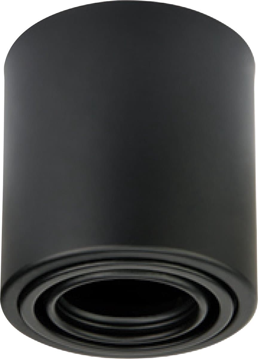 Opbouwspot GU10 - Opbouw Rond - Mat Zwart - Aluminium - Kantelbaar - Ø93mm
