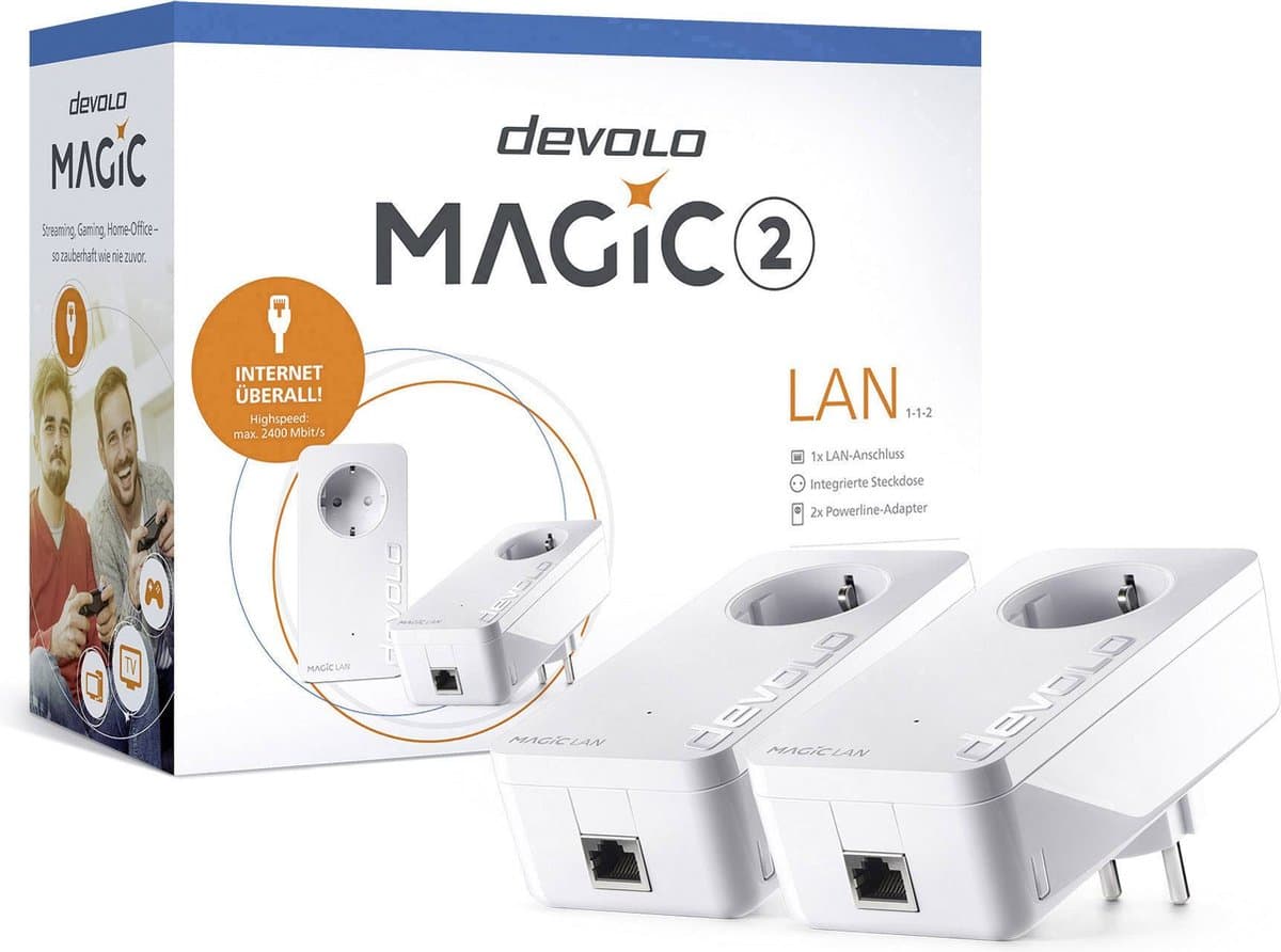 Devolo Magic 2 LAN 2400 Mbit/s Ethernet LAN Wit 2 stuk(s)