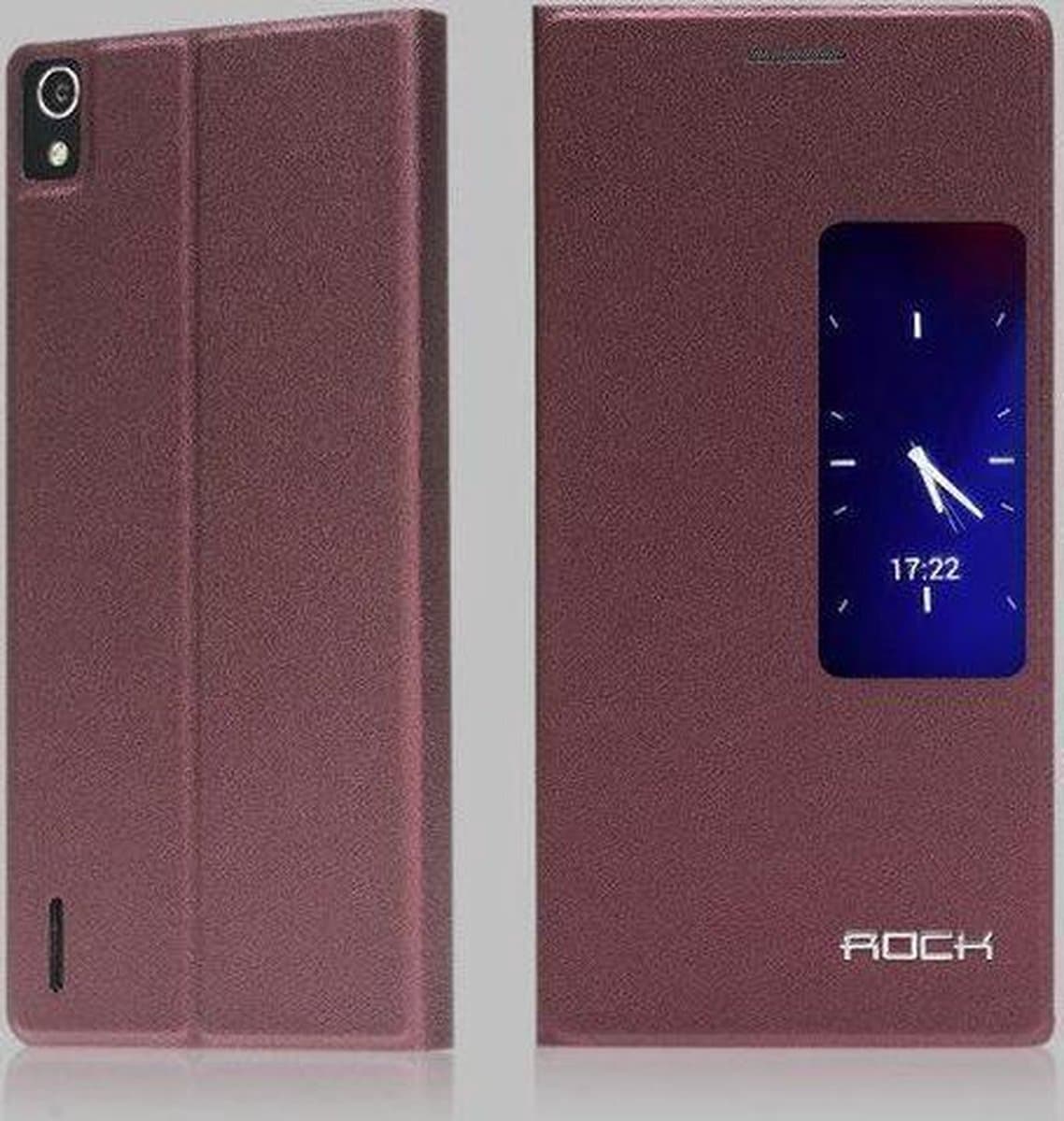 Rock Glue Bookstyle Case Huawei Ascend P7 Rood