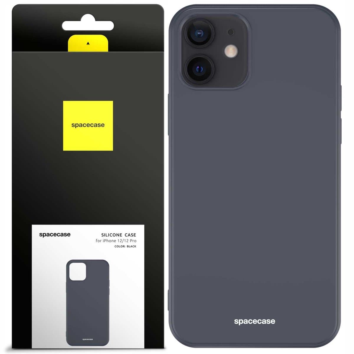 Spacecase Siliconen Hoesje Voor Iphone 12 12 Pro Zwart