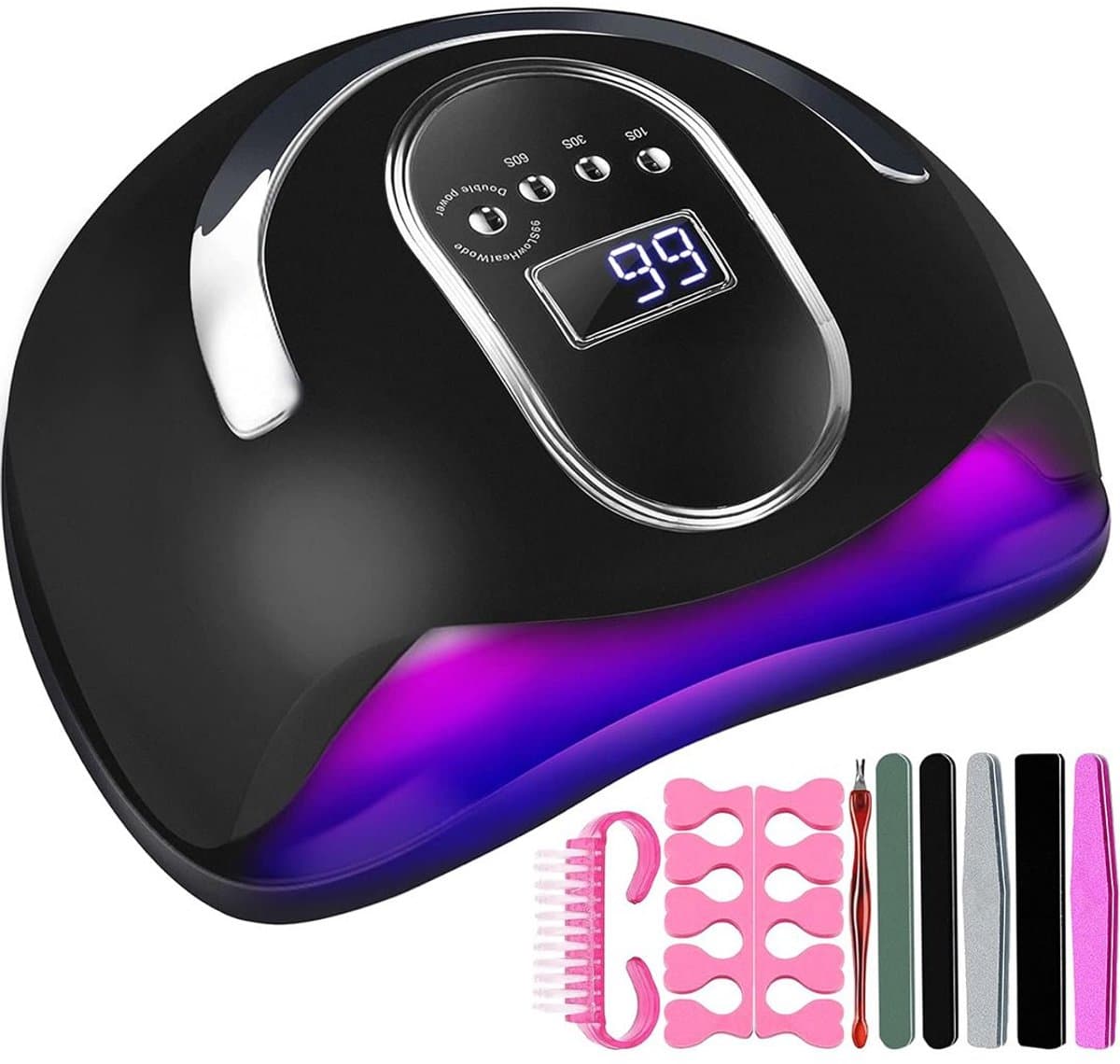 ApexArte® Nagellamp - Nageldroger voor Gellak - UV Lamp Gelnagels - Zwart