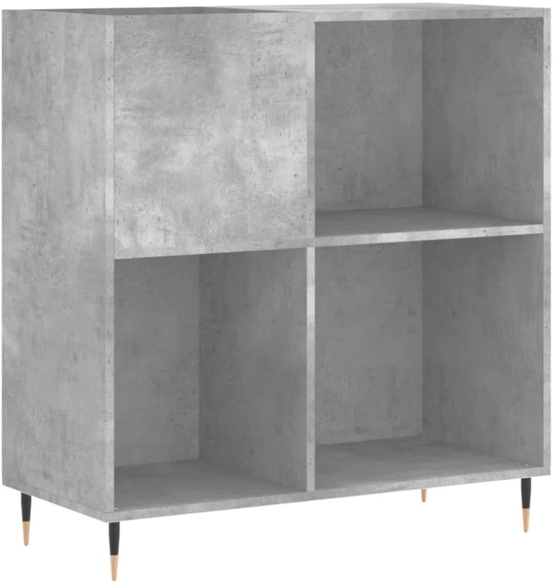 Zylo® Platenspeler Kast - Platenspeler Meubel - Ip Kast - 85x38x89cm - Beton Grijs
