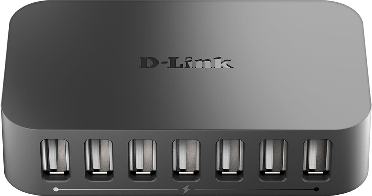 D-Link DUB-H7 USB 2.0 Type-B 480 Mbit/s Zwart