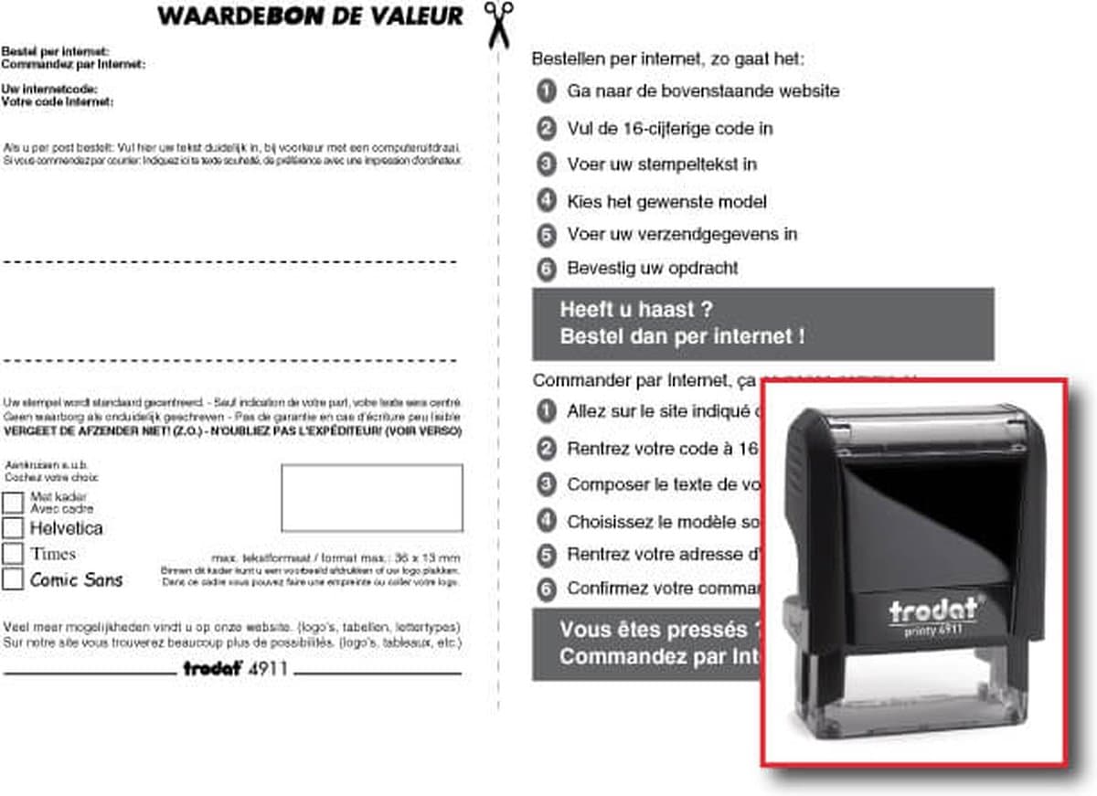 Trodat Printy 4911 met waardebon