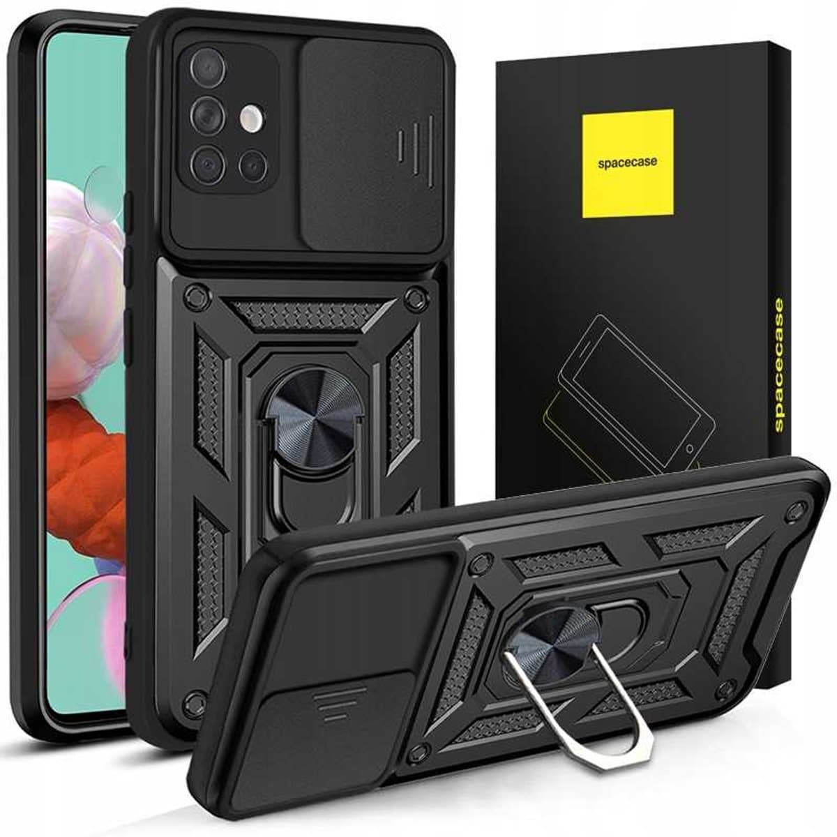 Spacecase Case Cover Voor Samsung Galaxy A51 Zwarte Bescherming