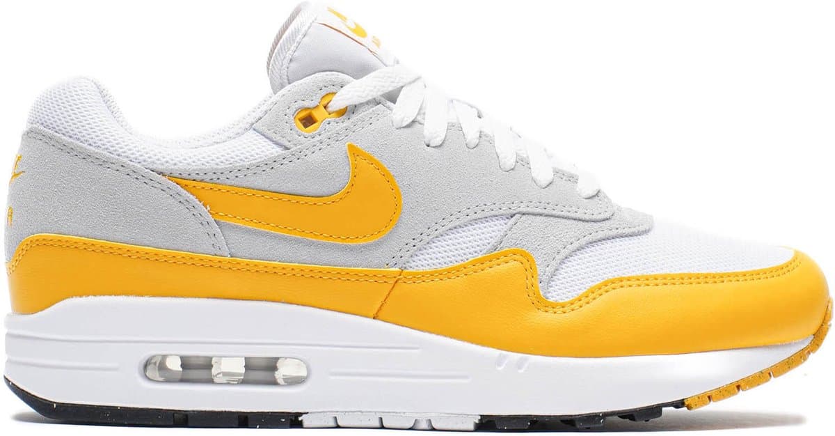 Nike Nike Air Max 1 Essential - Sneakers - Unisex - Wit - Geel