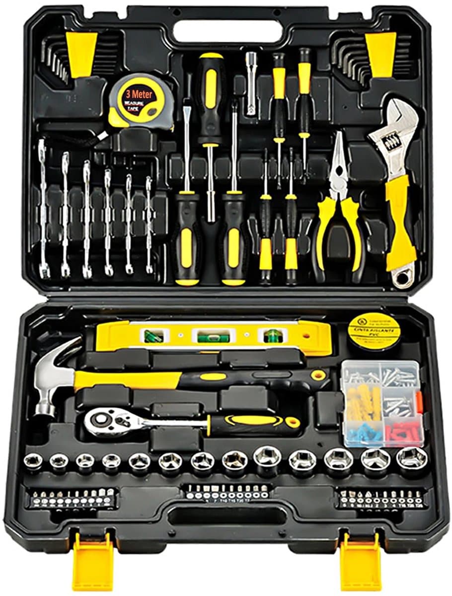 Asaam 108-delige gereedschapsset- Huishandgereedschapsset- Opbergkoffer - Autoreparatie - Thuisreparatie