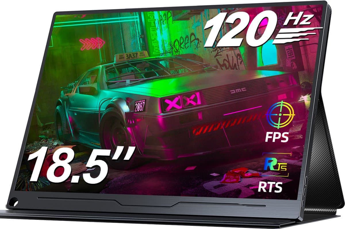 UPERFECT Portable Monitor E03 18.5" FHD 120Hz draagbaar monitor IPS 100% sRGB with Dual USB-C/VESA Mount,for Laptop/Switch/MacBook (VESA Mount )