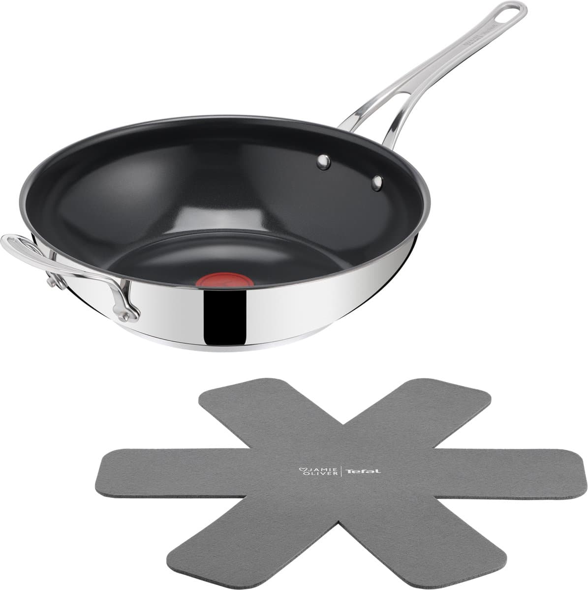 Jamie Oliver by Tefal Classic Cook Ceramic Keramische Wokpan 30 CM + 1 panbeschermer - Inductie - PFAS-vrij