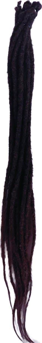 Hair extensions - 3 bundel - 30 dreads - Donker bruin - Licht bruin - 60 cm lang - Gekleurde dreadlocks - Synthetisch haar - Dreadlocks