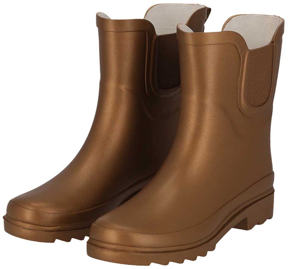 XQ - Chelsea regenlaarzen dames - Metallic - 100% rubber - Festival laarzen