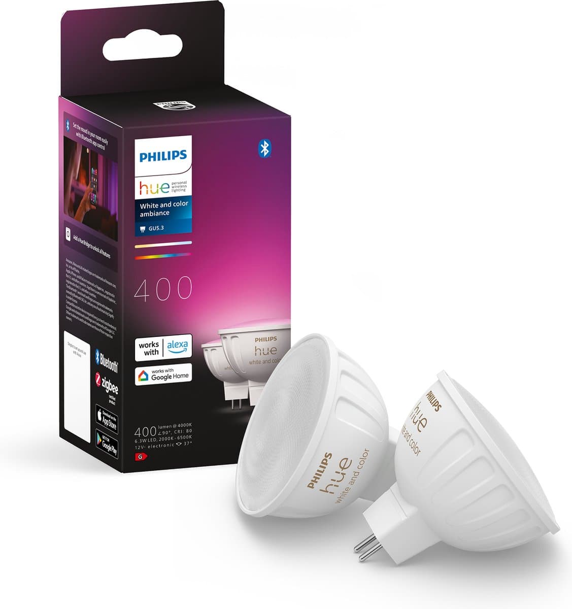 Philips Hue spot White and Color - MR16 - 2-pack