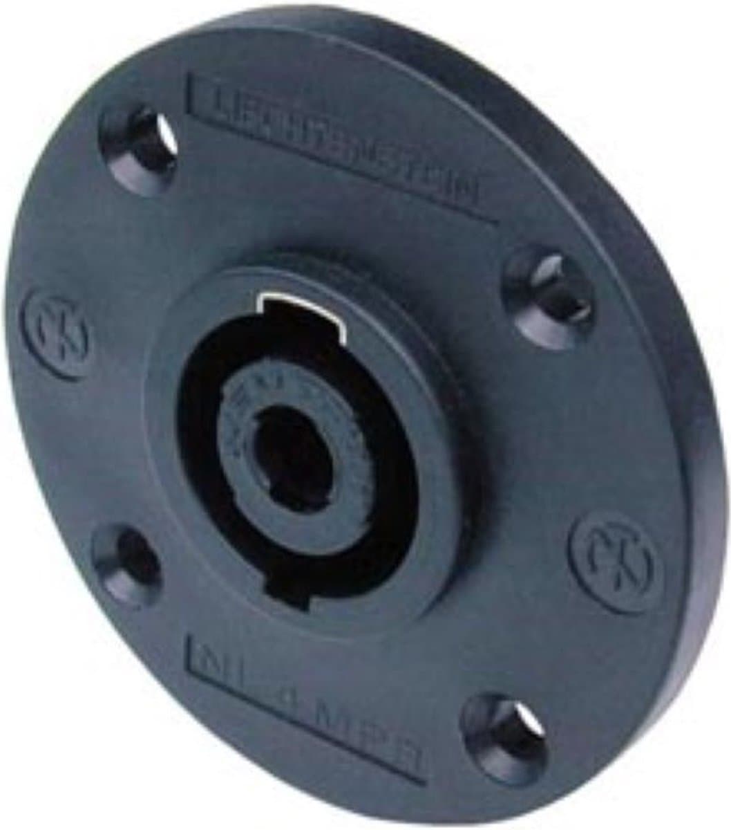 Neutrik - Neutrik - Speakon Chassisdeel, 4-Polig Mannelijk, Zwart, D-Formaat, Ronde Flens (NL4MPRXX)