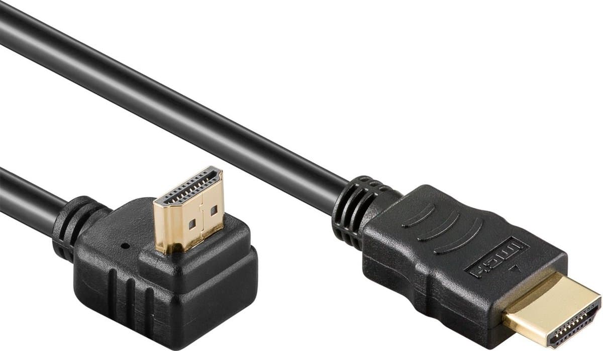 High Speed HDMI™-kabel 90° met Ethernet, 4K @ 60 Hz