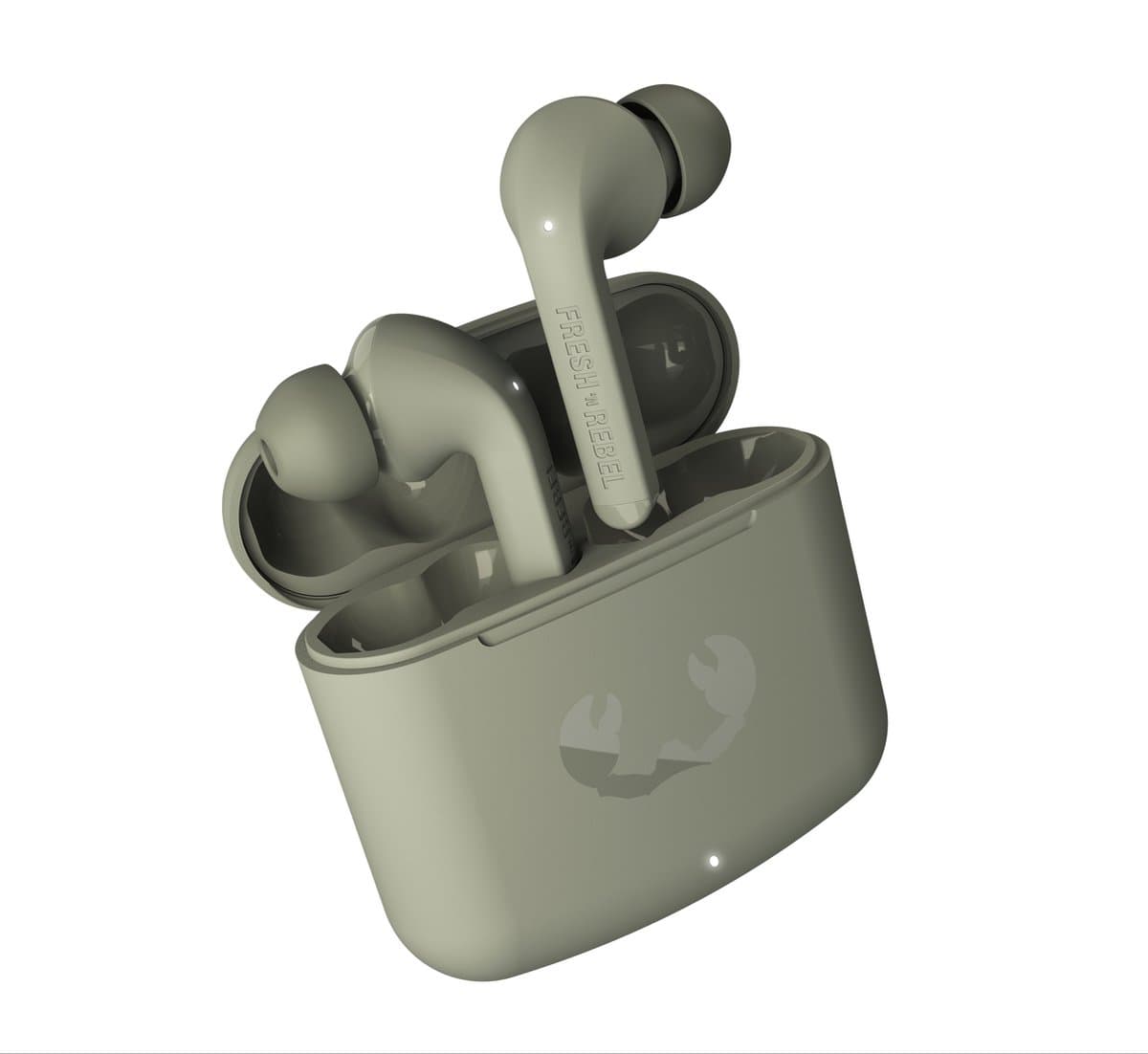 Fresh 'n Rebel Twins Fuse - Draadloze Bluetooth Oordopjes – Oortjes met tip - 30 uur speelduur - Dried Green