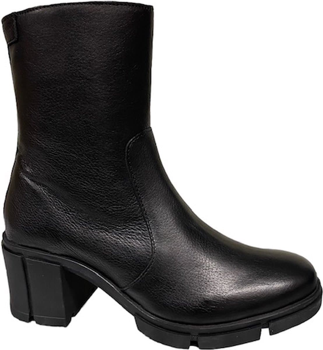 Tango Romy Heel 501 Enkellaarsjes - Enkelboots met rits - Dames - Zwart - Maat 39