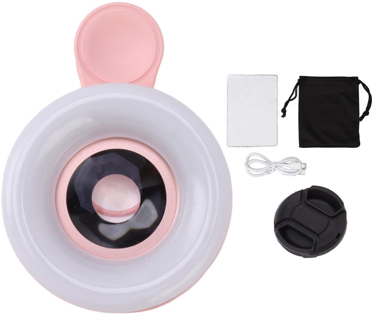 NTH products - 15x Macrolens - Telefooncamera - Draagbaar Oplaadbaar Dimmen - 2800 Tot 6500K - Fotografie - Geschikt voor Vlog en TikTok