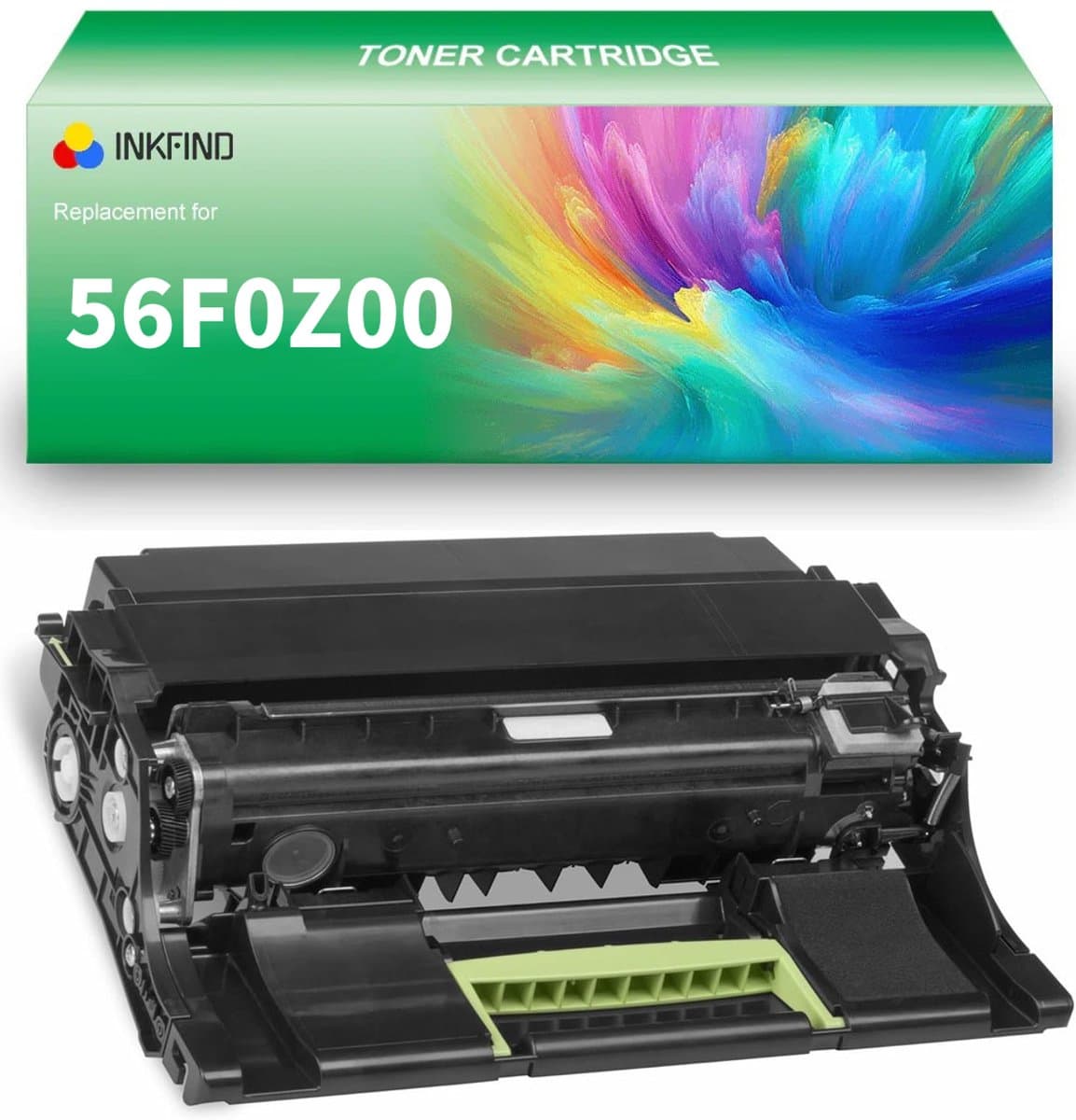 INKFIND 56F0Z00 drum unit (geen toner cartridge) van 1 stuk compatibel met Lexmark 56F0Z00 1 Pack Zwart