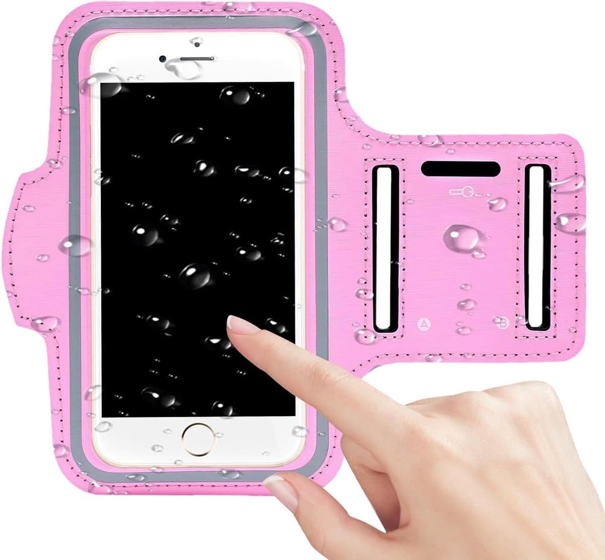Telefoonhouder Armband - Sportarmband Telefoon - Hardlopen en Fitness - Waterdicht en Schokbestendig - 4-6 inch telefoons - Roze