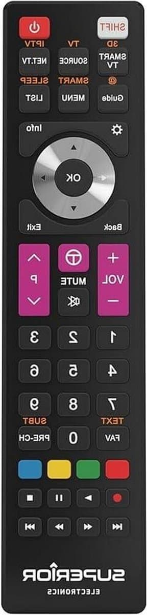 Afstandsbediening TV - Universele afstandsbediening - TV Bediening - Direct gebruik - 1 - Zwart
