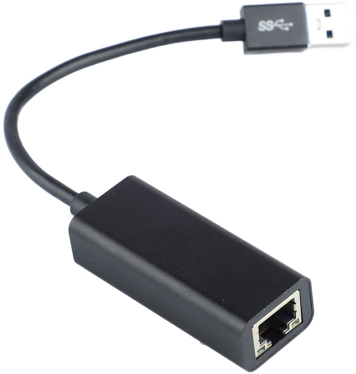 USB C Ethernet Adapter - Type C Netwerkkaart - Internet Verbinding Maken - Gigabit Snelheid Aluminium - Compact Formaat - Zwart