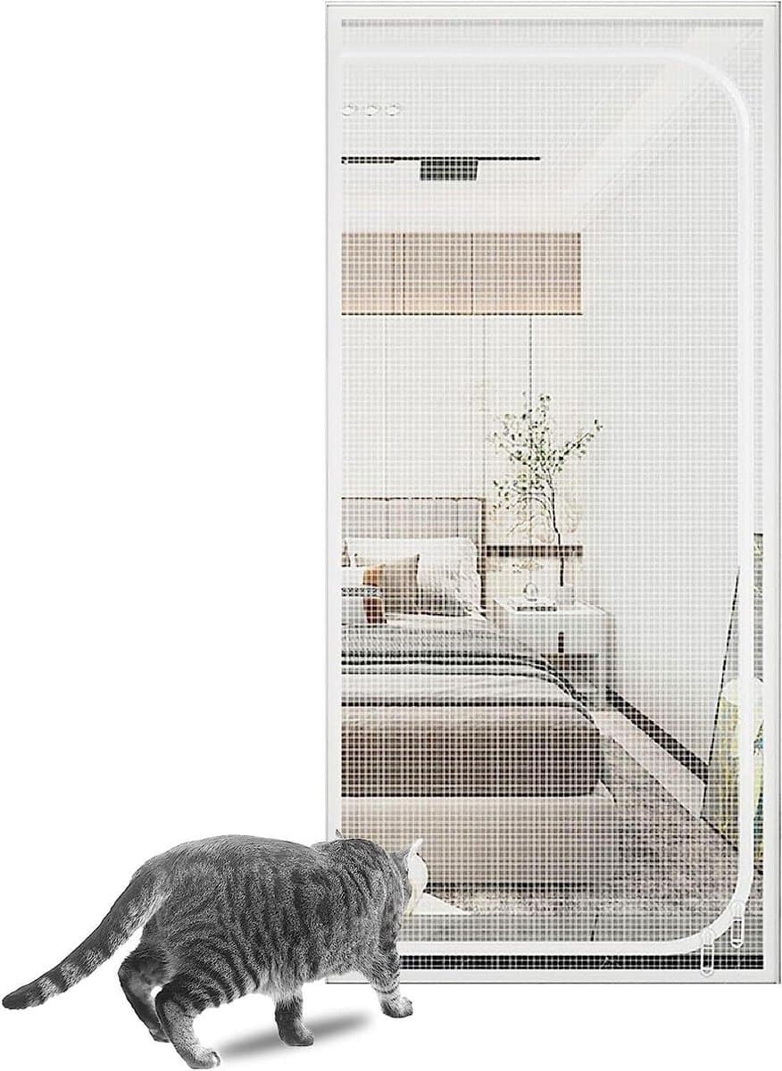 Gaasdeur Huisdieren - Kattenhek Balkon - Voorkom Ontsnapping - Versterkt Nanogaas - 85x200cm - A