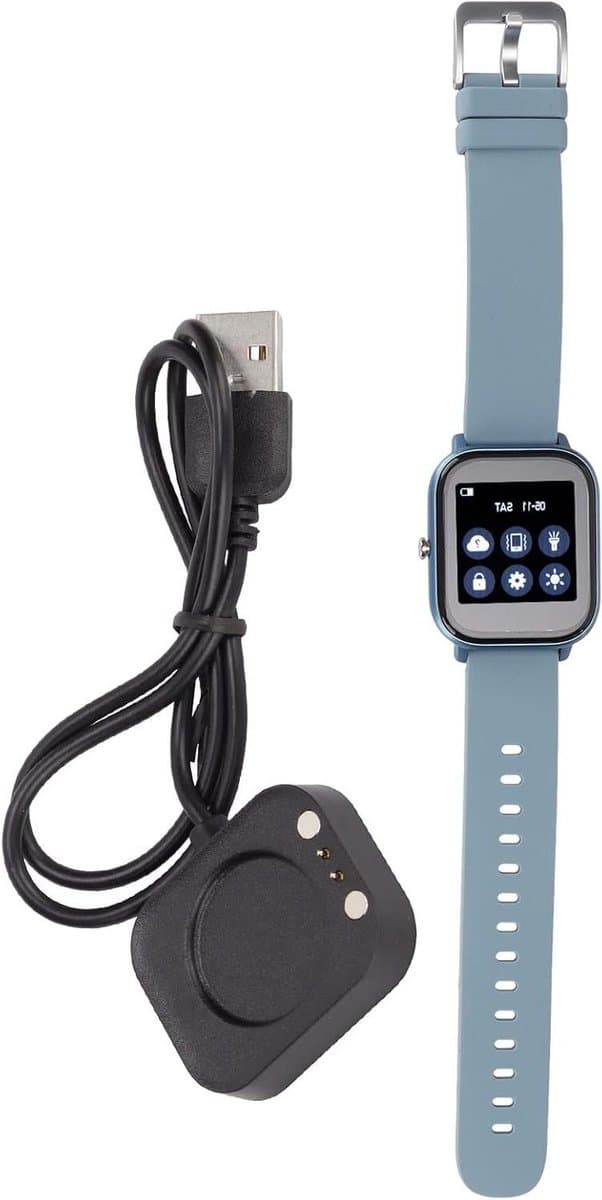 Slimme Polsband - Fitness Tracker - Gezondheid Monitoren - DIY Wijzerplaten - 1.4 Inch Scherm - Blauw