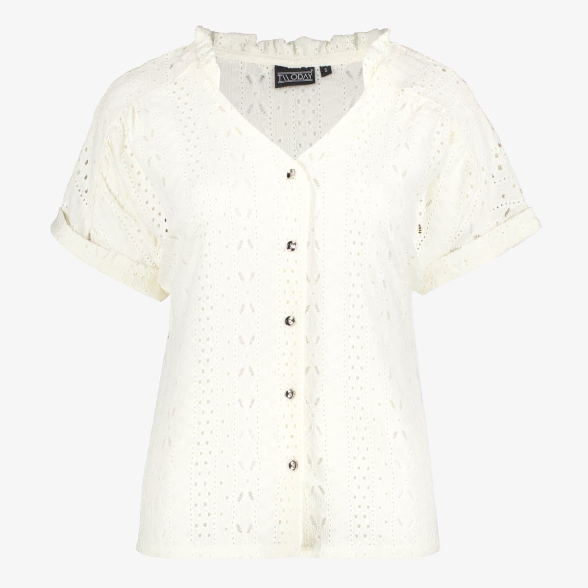 TwoDay dames blouse met broderiedetails wit - Maat M