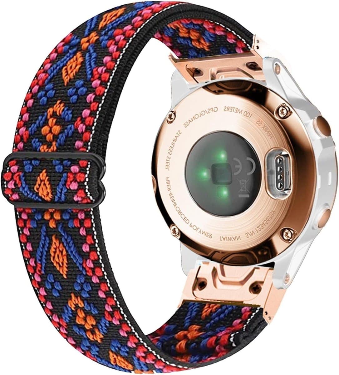 Nylon Horlogeband 20mm voor Garmin Fenix 7S, 6S en Descent Mk2S - Comfortabele en Duurzame Elastische Band voor Sport en Dagelijks Gebruik