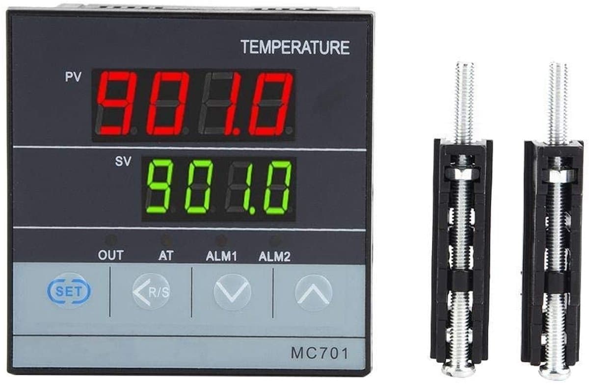 Jhubersproducts - Digitale Temperatuur Controller - PT100 Sensor - Universele Ingang - Zwart - Thermostaat - Robuust en Waterdicht - Voor Precisie Tem