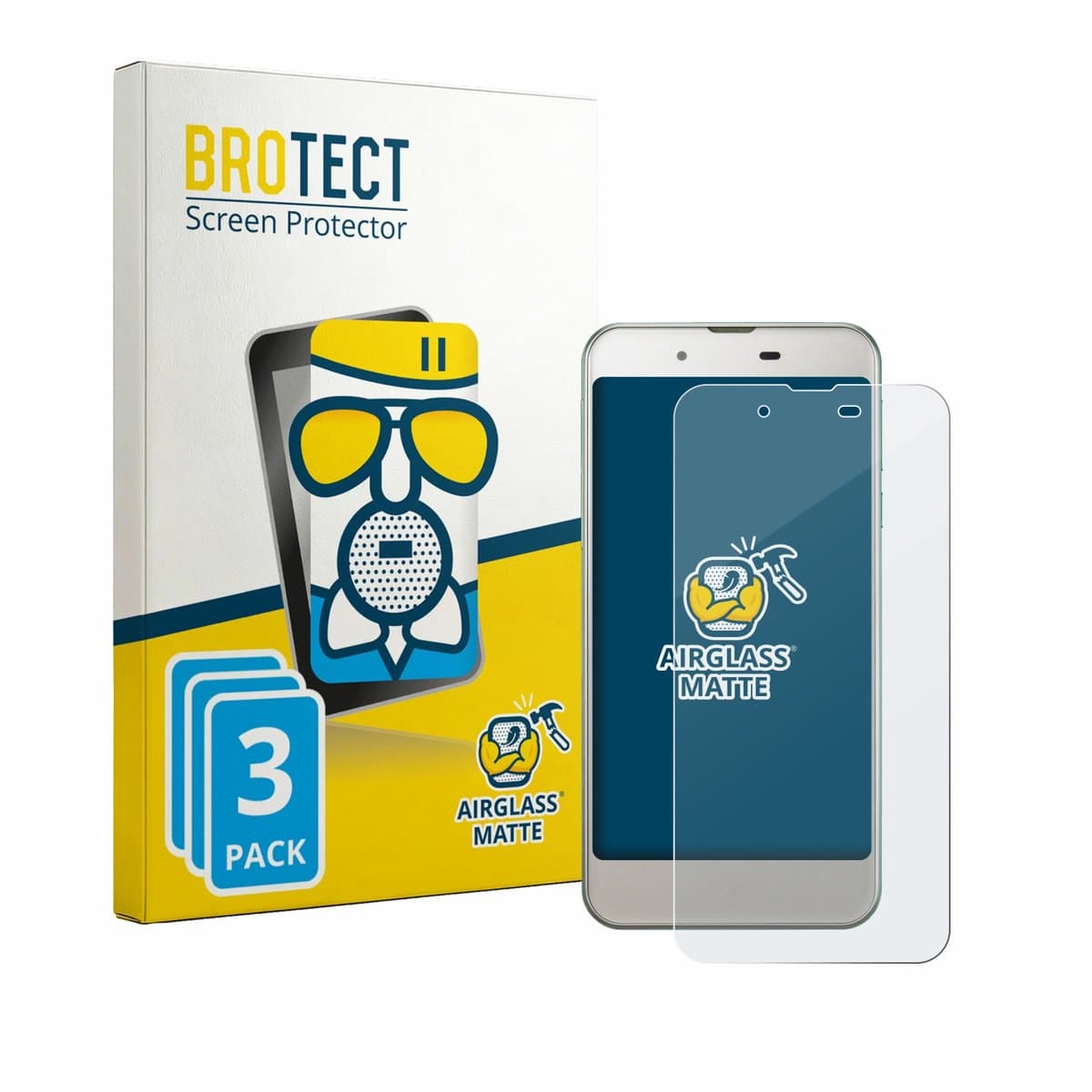 BROTECT - Screenprotector voor Sharp Aquos SHV37 - Folie Beschermfolie Beschermglas matte 3 Stuks