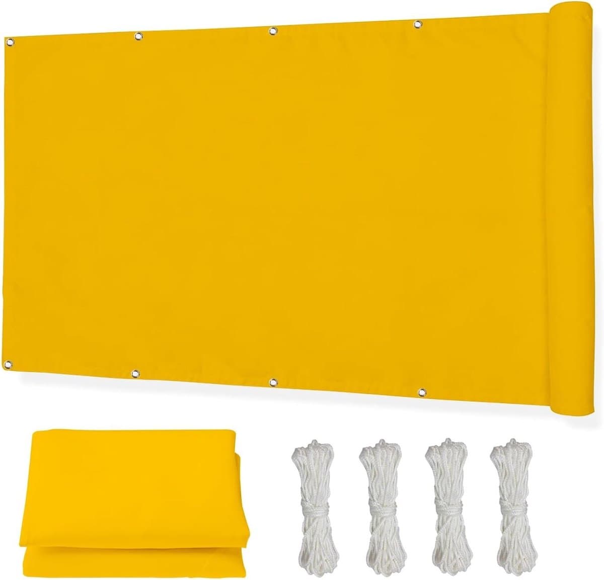 Schaduwdoek Waterdicht - Zonwering Net - Buiten Leven - 98% UV Bescherming - 3.5 x 5.5 m - Geel