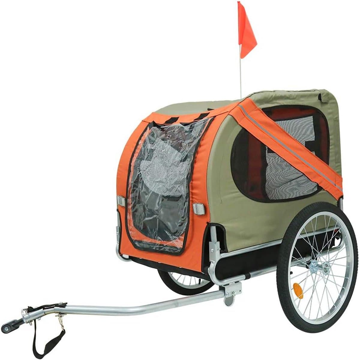 Fietskar Huisdier - Aanhanger Opvouwbaar - Huisdier Vervoer - Waterdicht Oxford Materiaal - Max 40 kg - Rood Zwart