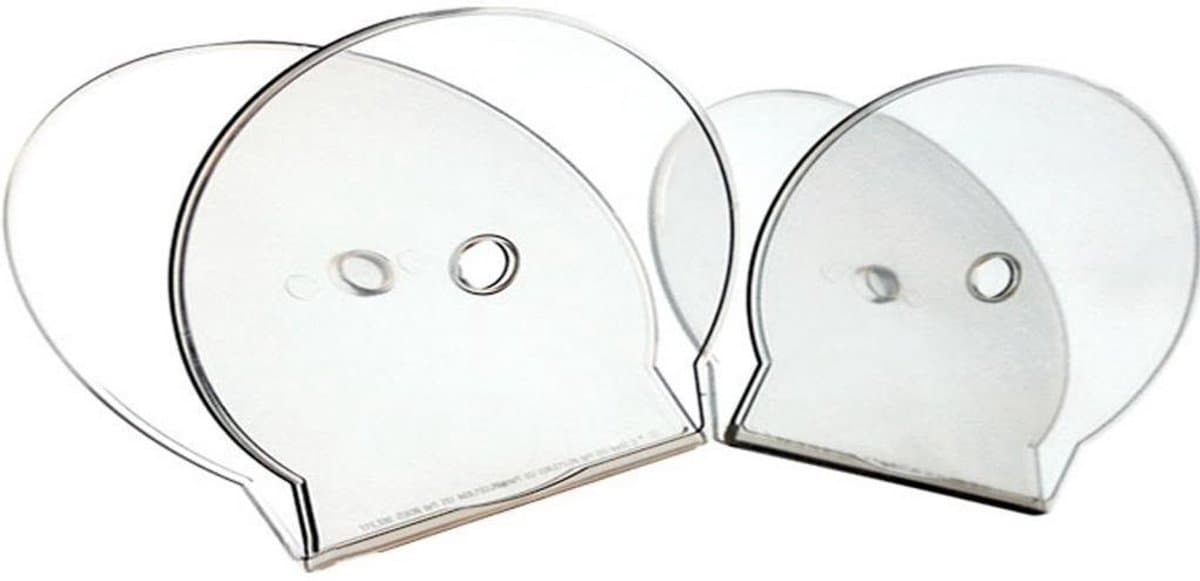 Dailygoods- CD Case - 25 x Dubbele CD/DVD Clamshell - Transparante Disc Case - Slank Ontwerp - Beschermende Plastic Case - Geschikt voor Opslag