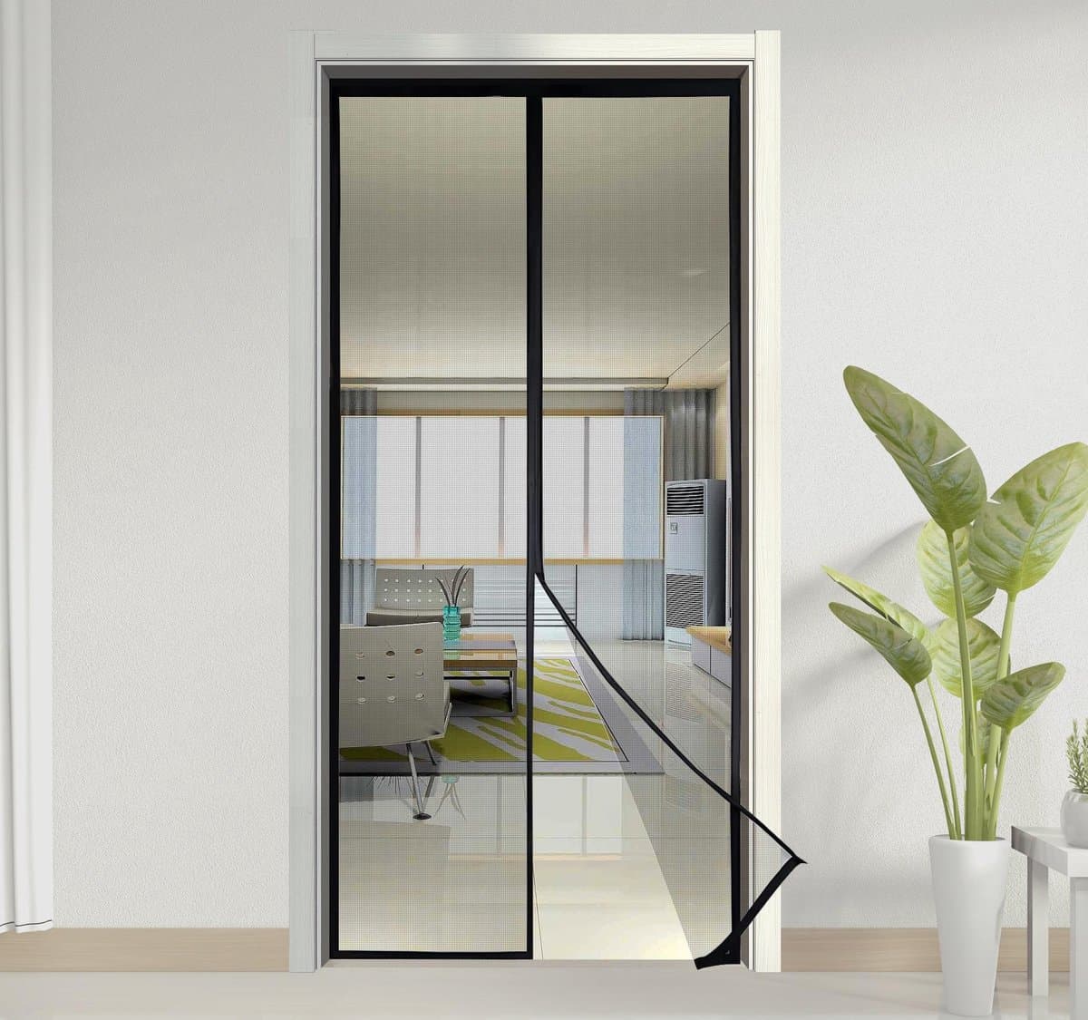 Linkforu - Magnetische Deurscherm - Muggen - Vliegen Gordijn – Insectenwerend – Voor Deur van 90 x 210 cm - Zwart