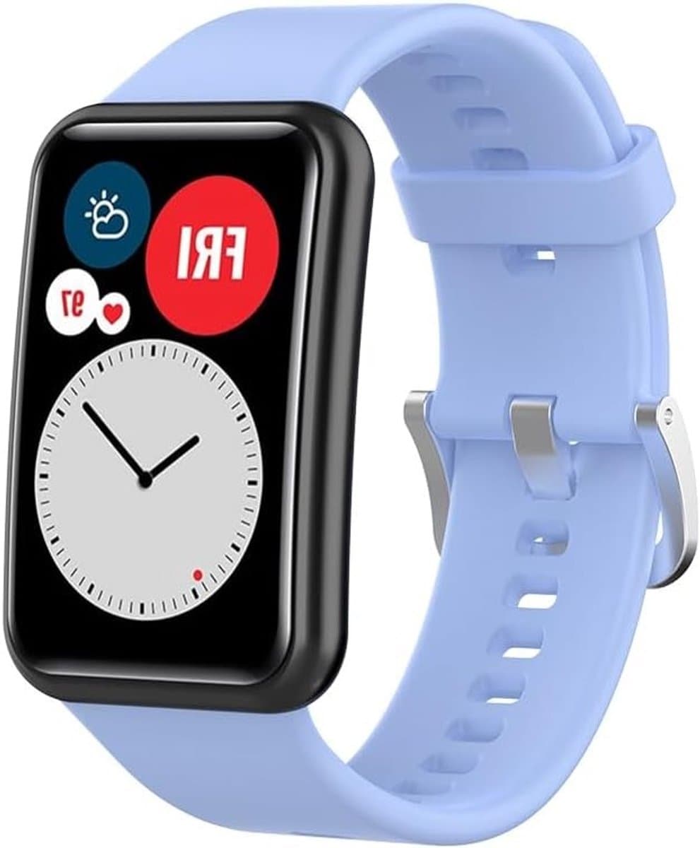 Zachte siliconen sport vervangband voor Huawei Watch Fit - Armband voor smartwatch voor dames en heren, comfortabel en duurzaam