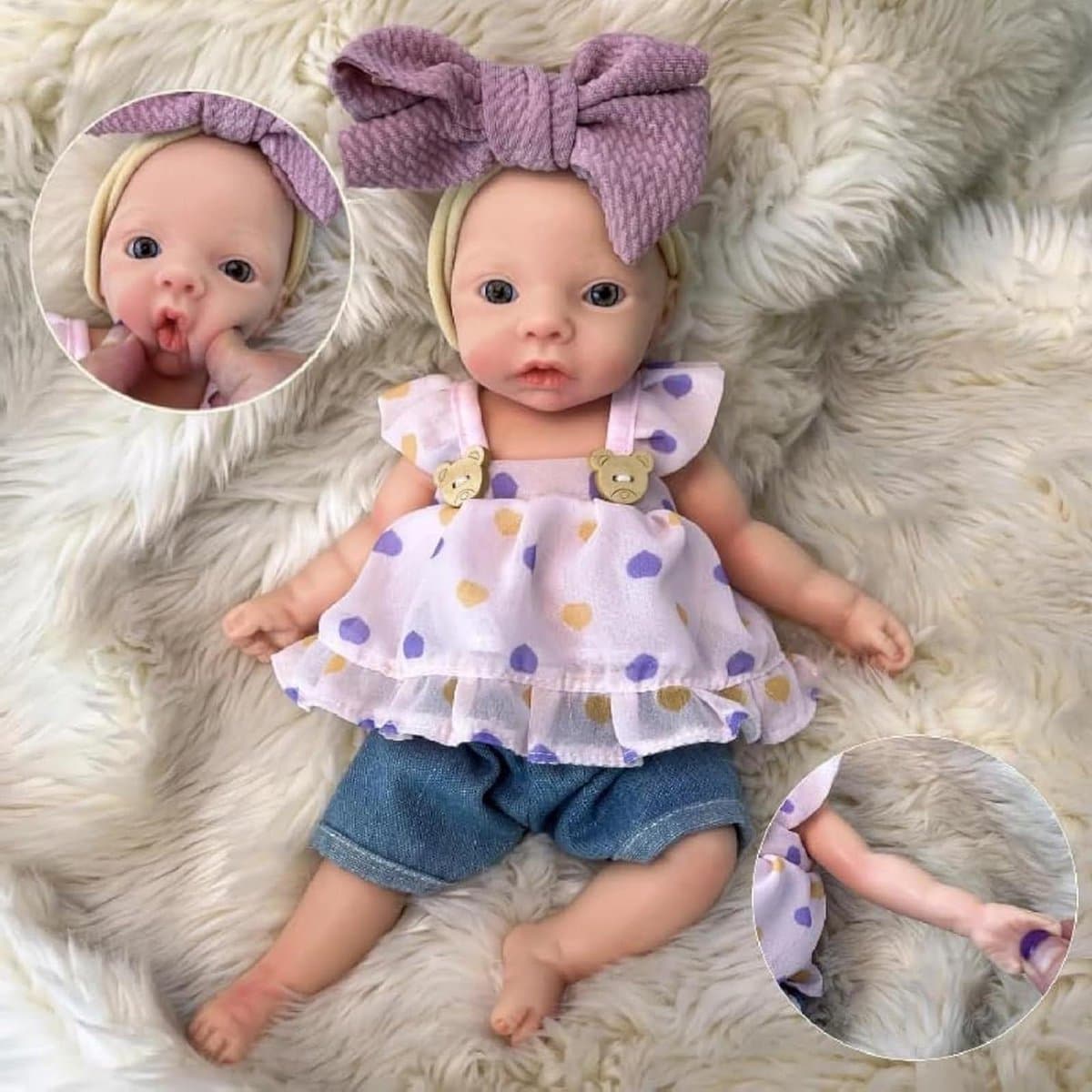 Siliconen Reborn Baby - Levensechte Pop - Kinderspel - Volledig Siliconen Body - 11 Inch - Wit