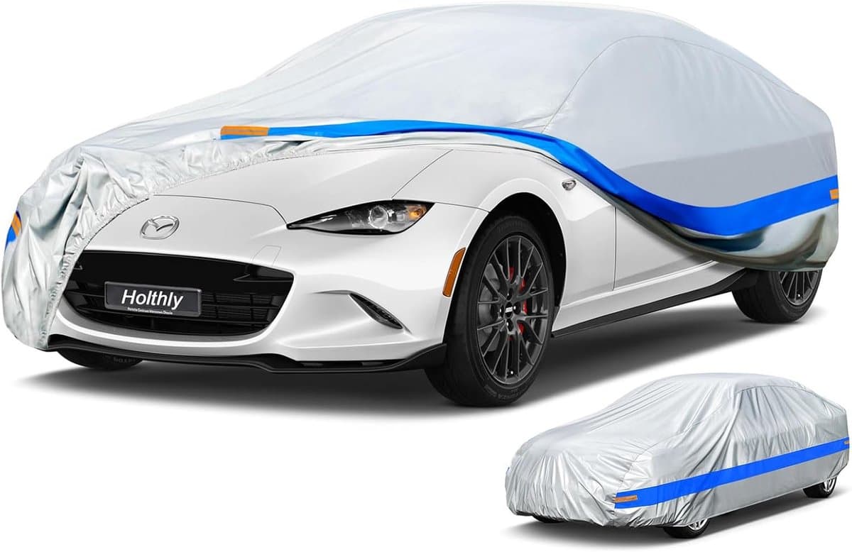 Autohoes Waterdicht - Beschermhoes Auto - Alle Weersomstandigheden - Ademend Materiaal - 414 x 170 x 145 cm - Zilver
