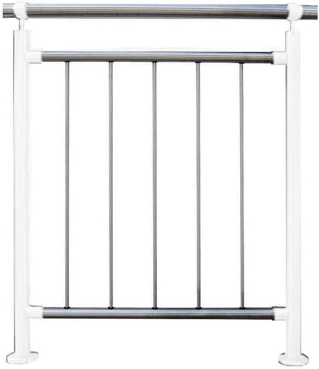 Verticale Balken - Leuning Onderdelen - Balkon Afscheiding - Roestvrij Staal V2A - 850 mm Breed - Zilverkleurig