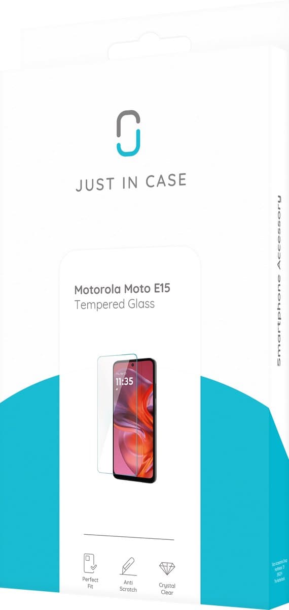 Just In Case Tempered Glass Motorola Moto E15 Screenprotector