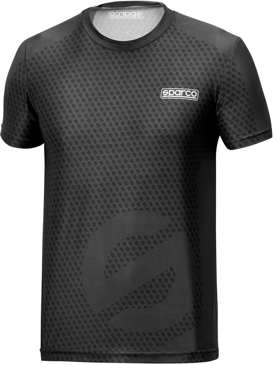 Sparco Subly T-Shirt - Zwart/Marineblauw — XXL